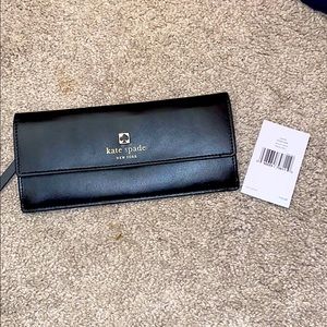 Kate spade black wallet pink interior NEWWITH TAGS